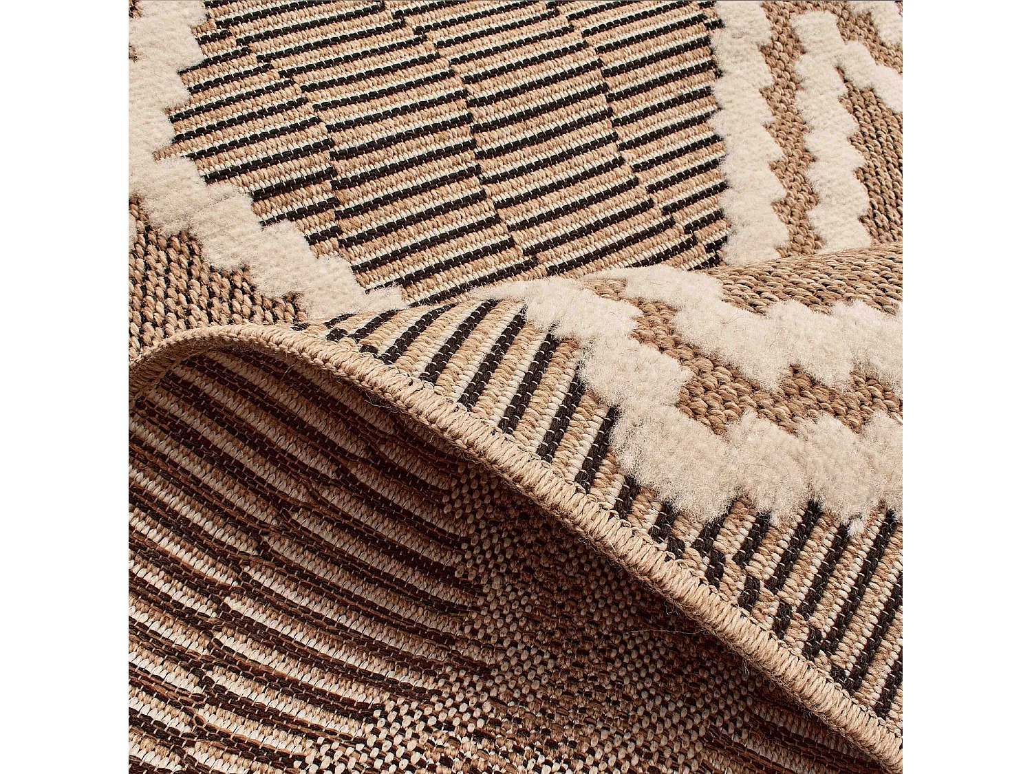 Tapis extérieur - 120x170cm - multicolore - 100% polypropylène résistant aux UV - 1400gr/m² - MIR