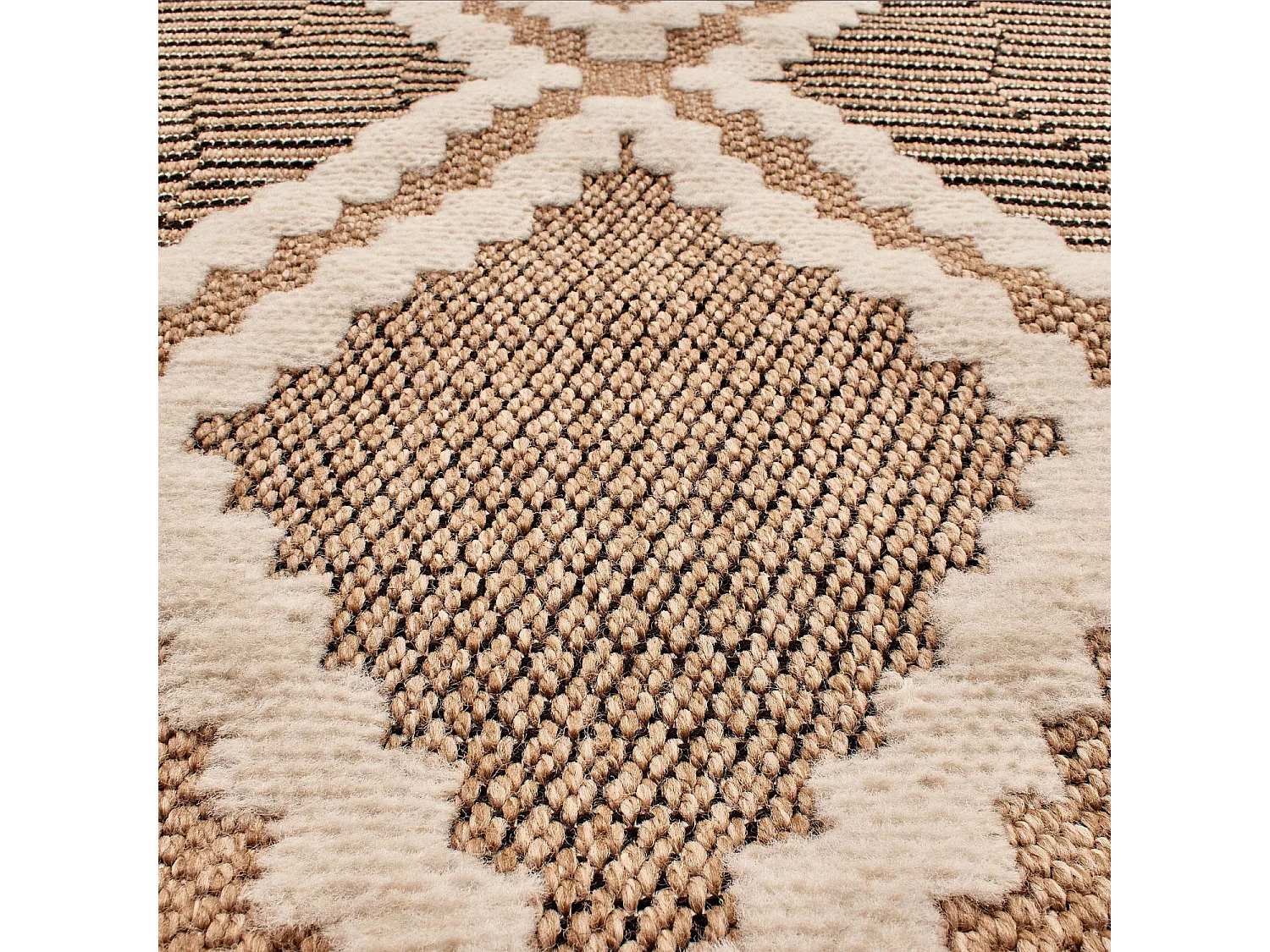 Tapis extérieur - 120x170cm - multicolore - 100% polypropylène résistant aux UV - 1400gr/m² - MIR