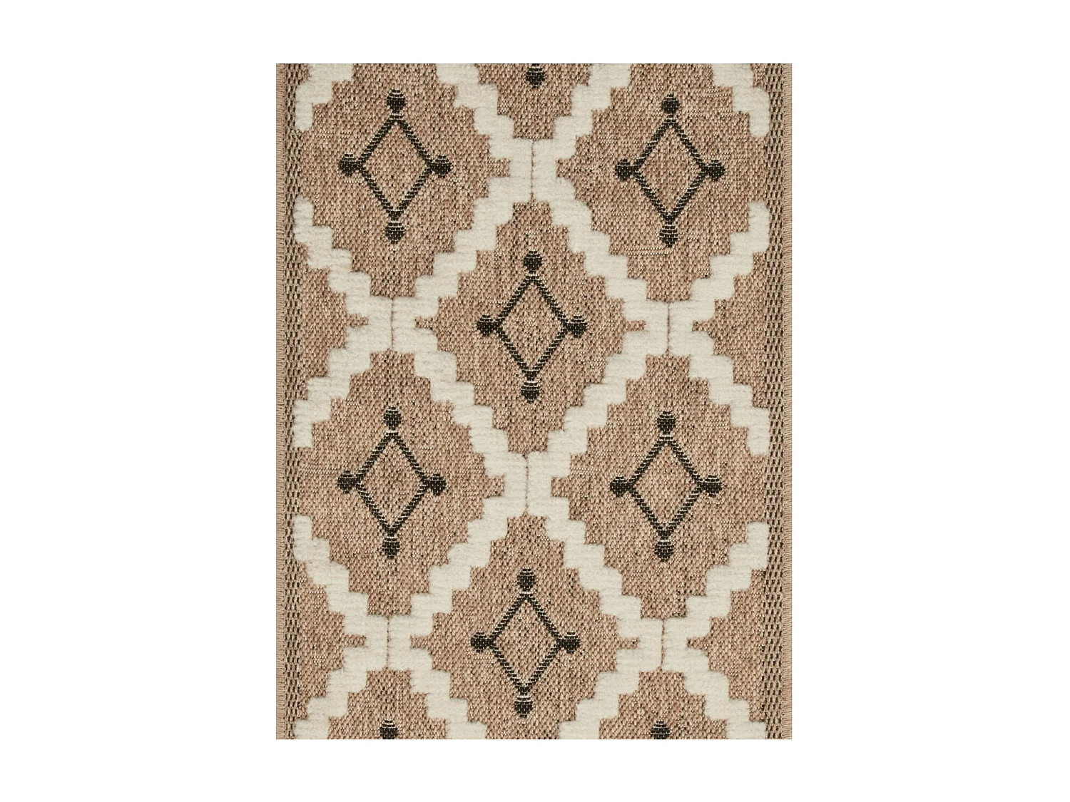 Tapis extérieur - 120x170cm - multicolore - 100% polypropylène résistant aux UV - 1400gr/m² - TYSEN