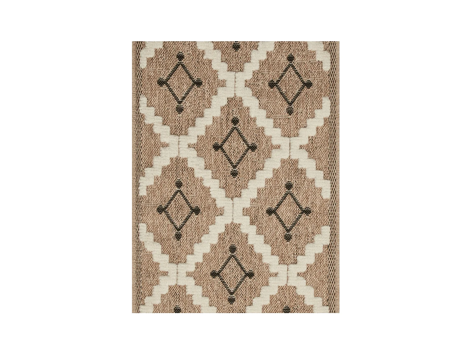 Tapis extérieur - 120x170cm - multicolore - 100% polypropylène résistant aux UV - 1400gr/m² - TYSEN