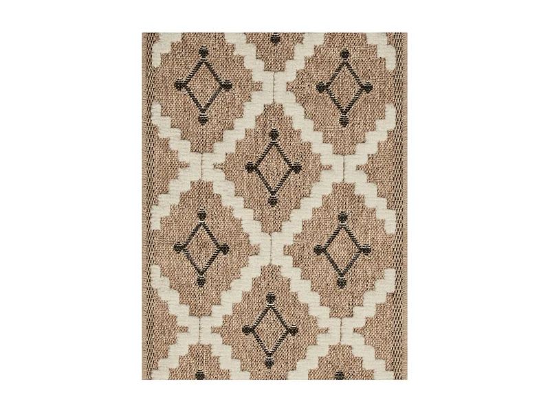 Tapis extérieur - 120x170cm - multicolore - 100% polypropylène résistant aux UV - 1400gr/m² - TYSEN