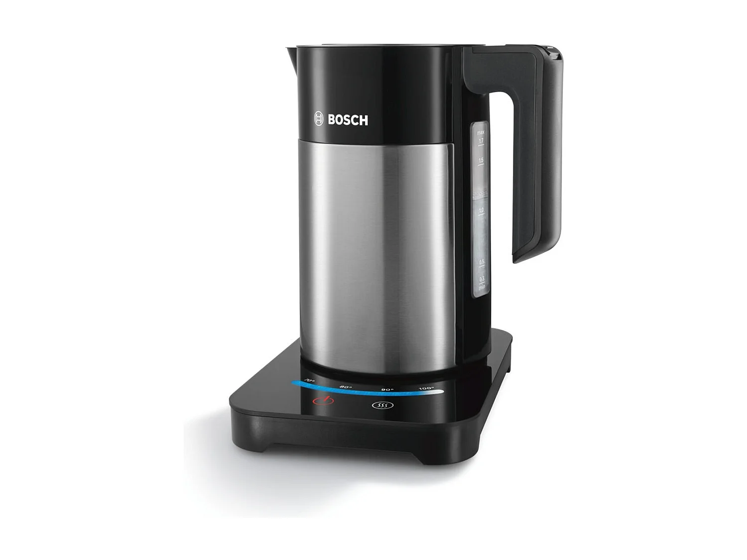 Bollitore elettrico programmabile BOSCH Nero e acciaio inossidabile 1,7 L