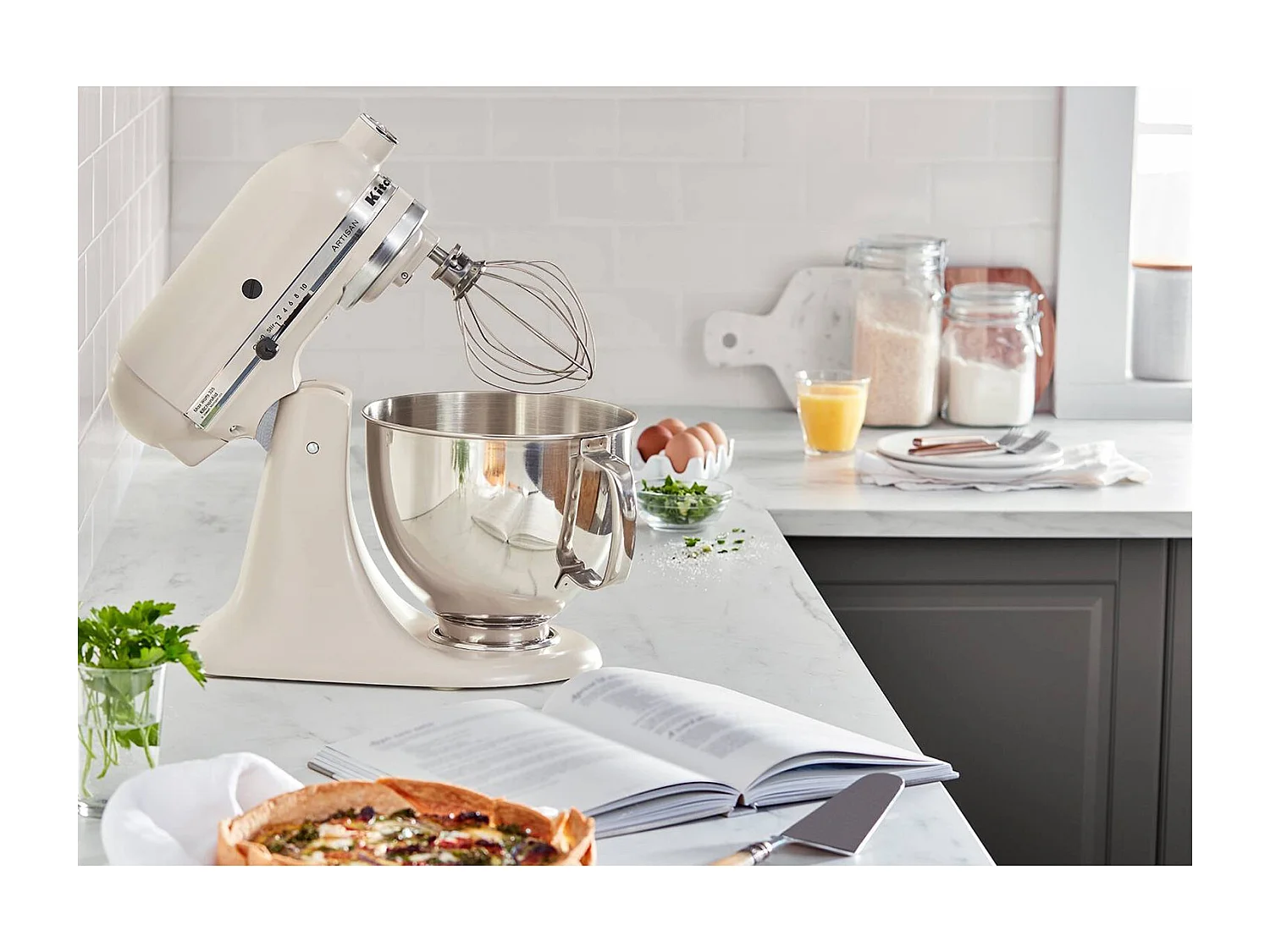 Robot pâtissier KitchenAid Artisan 5KSM125EMH 300 W Crème Milkshake