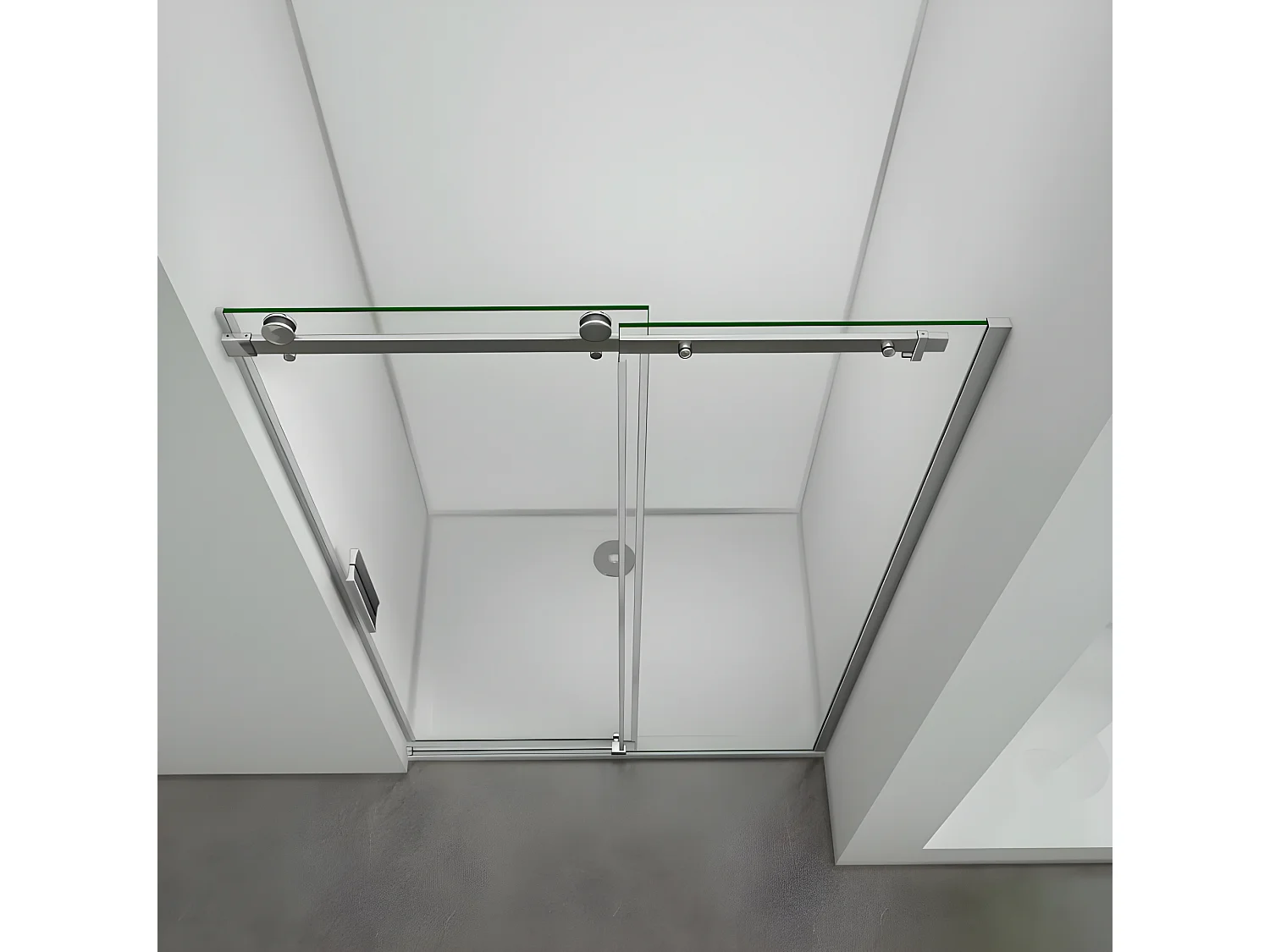 Duschkabine Schiebetür Duschabtrennung 6mm Echtglas Glas Duschwand Dusche 150X195cm