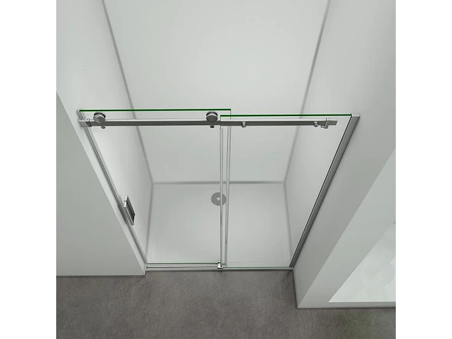 Duschkabine Schiebetür Duschabtrennung 6mm Echtglas Glas Duschwand Dusche 140X195cm