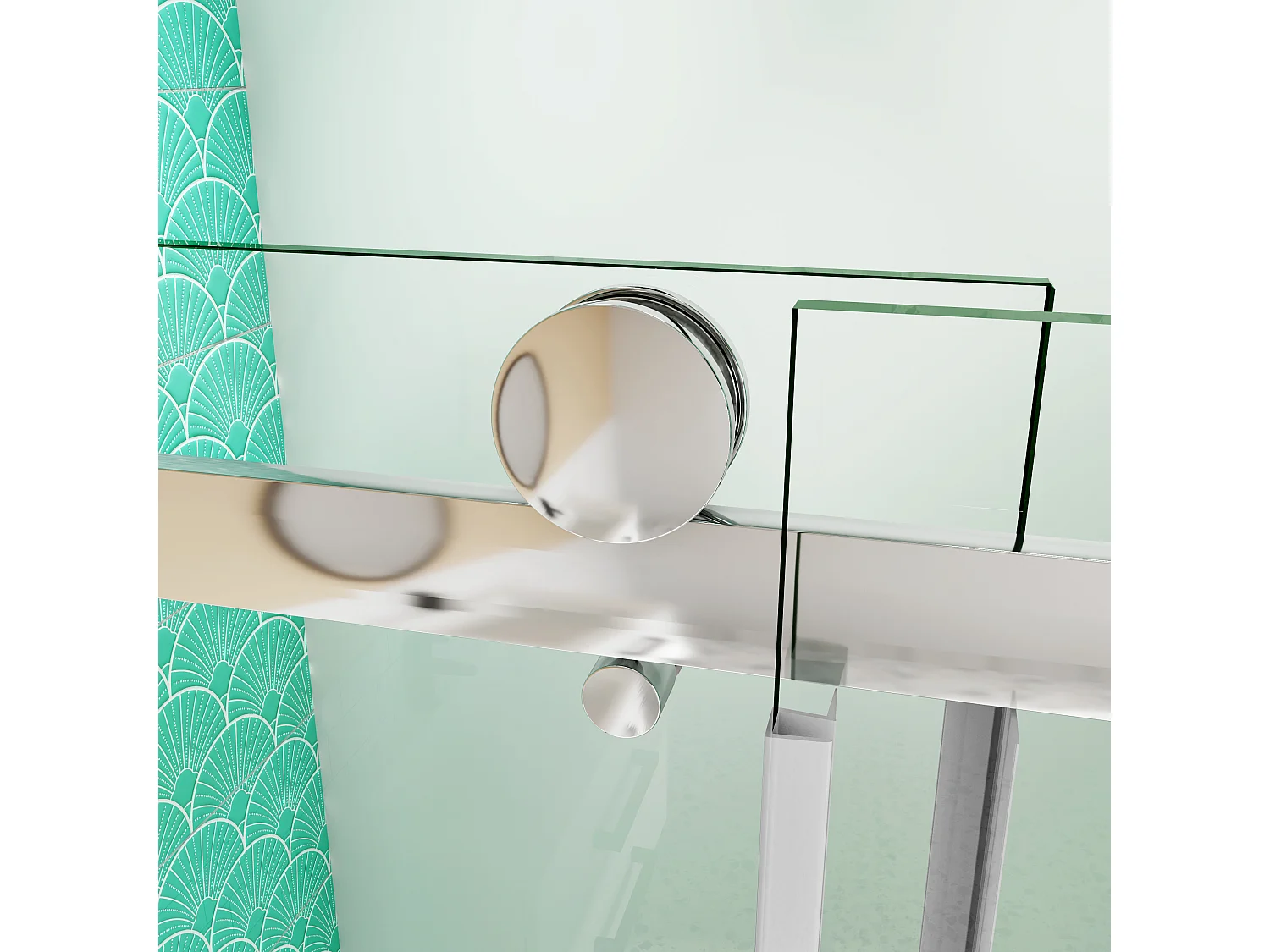 Duschkabine Schiebetür Duschabtrennung 6mm Echtglas Glas Duschwand Dusche 140X195cm