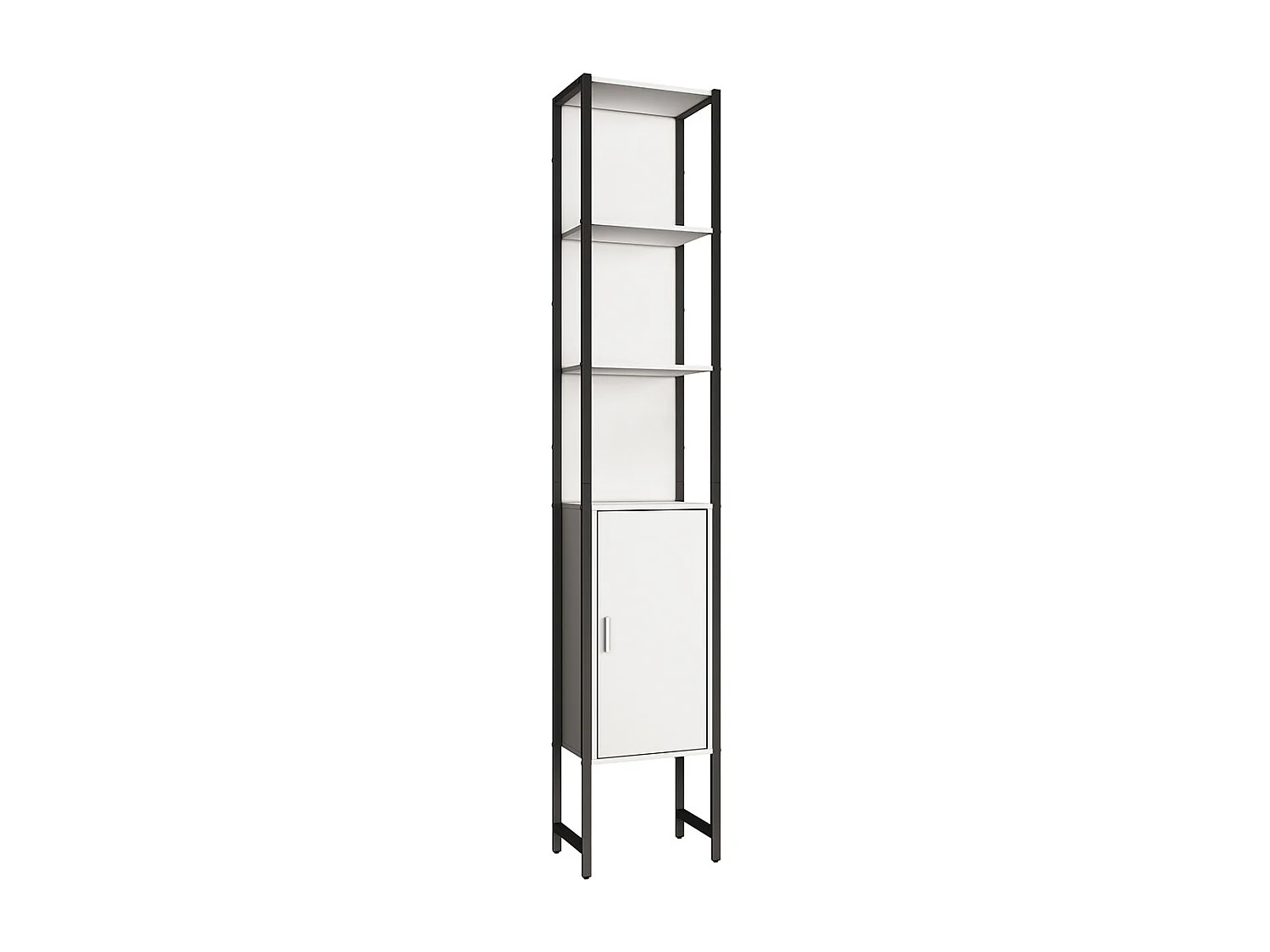 Bathroom furniture high cabinet Edino White H. 185 x W. 33 x D. 30 cm