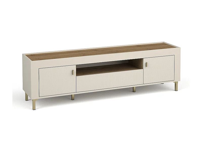 Meuble TV Mormavu 106, Cachemire|Chêne, 177x52x40cm