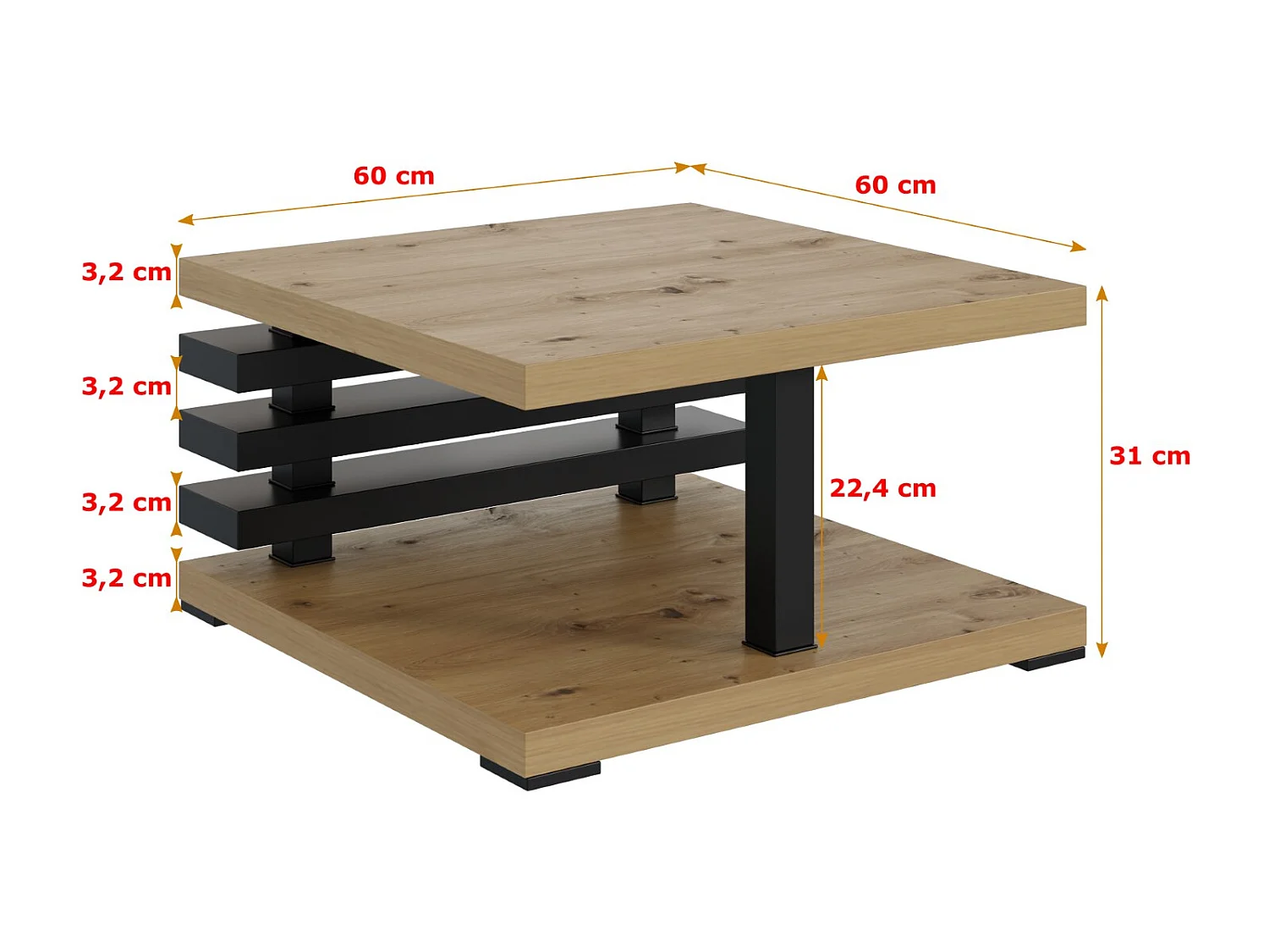 Couchtisch, Wohnzimmertisch, Kaffeetisch - YOTO