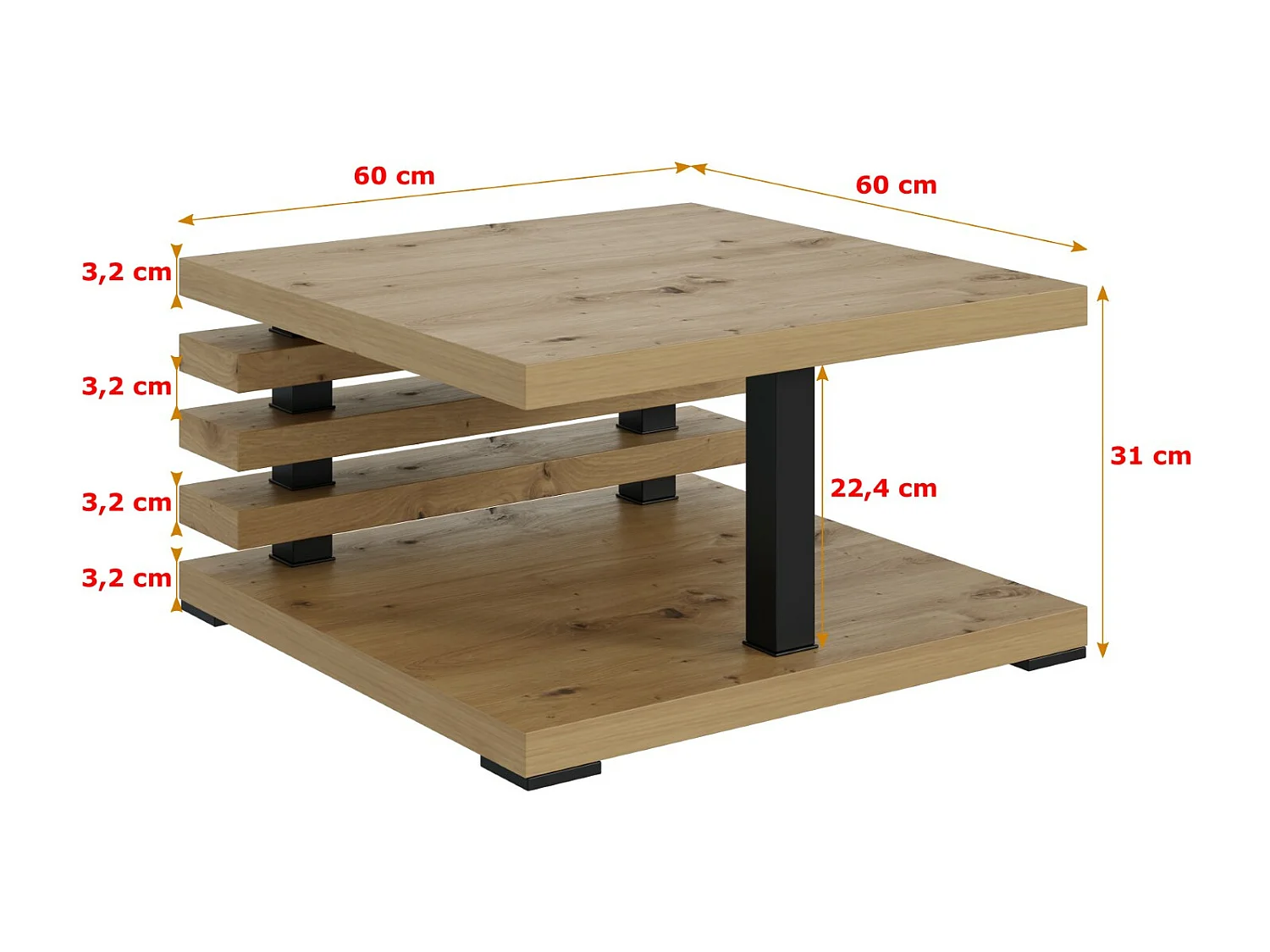 Couchtisch, Wohnzimmertisch, Kaffeetisch - YOTO
