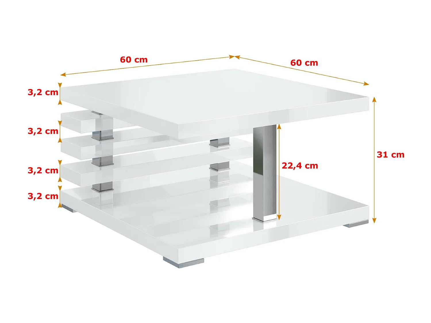 Couchtisch, Wohnzimmertisch, Kaffeetisch - YOTO