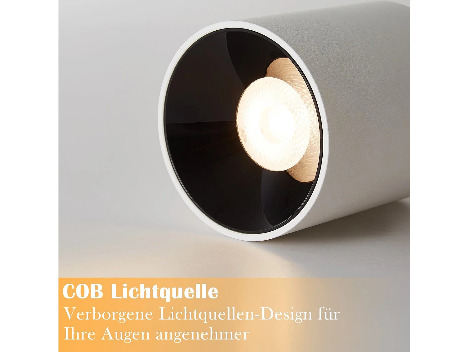 NETTLIFE Spot 3000 K 7 W LED en saillie, blanc, rond, moderne, blanc chaud, spot de plafond plat, plafonnier