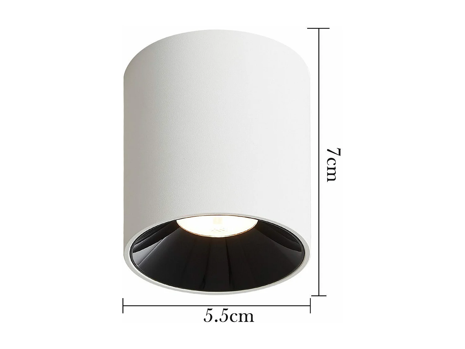 NETTLIFE Spot 3000 K 7 W LED en saillie, blanc, rond, moderne, blanc chaud, spot de plafond plat, plafonnier