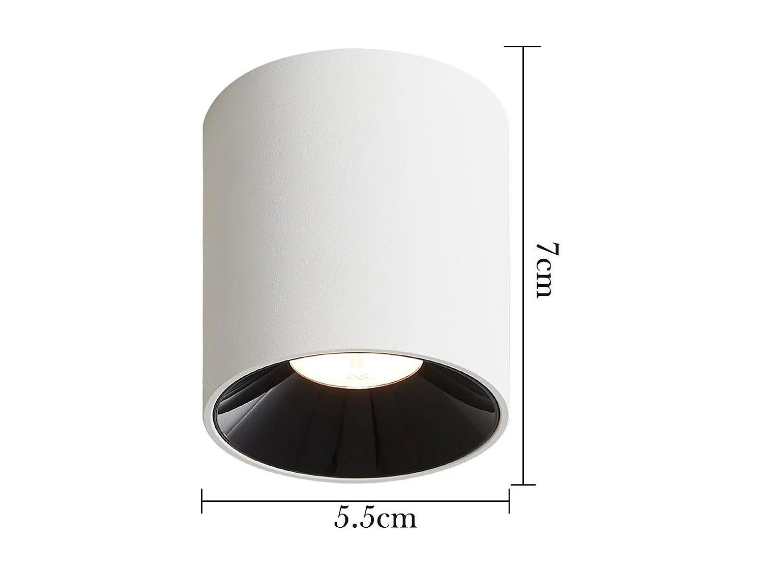 NETTLIFE Spot 3000 K 7 W LED en saillie, blanc, rond, moderne, blanc chaud, spot de plafond plat, plafonnier