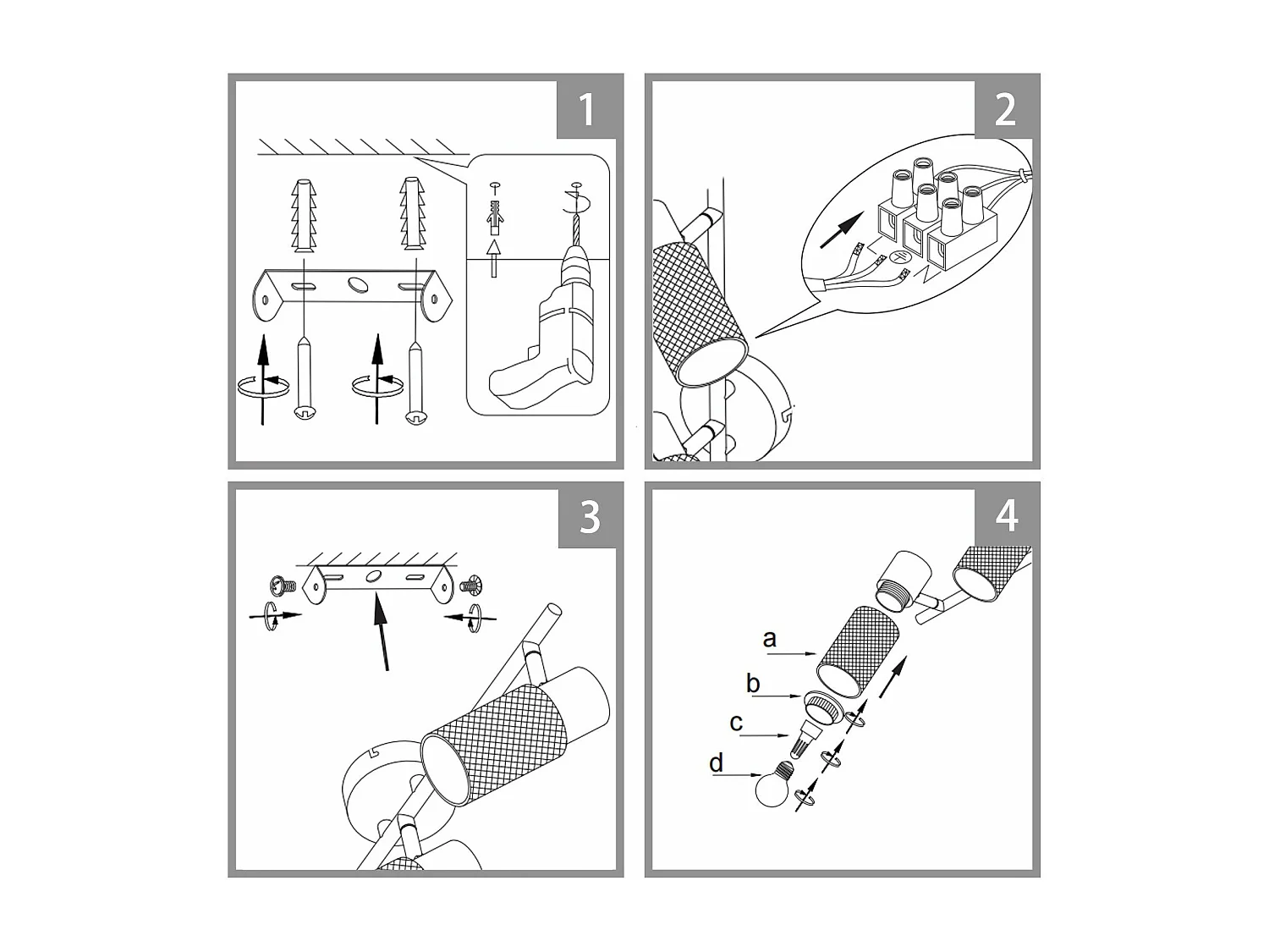 NETTLIFE Opbouwspot 3 vlammen E27 vintage Zuil zwart metaal Plafondspot verstelbaar 330°spot plafondlamp spot voor woonkamer slaapkamer keuken zonder gloeilampen