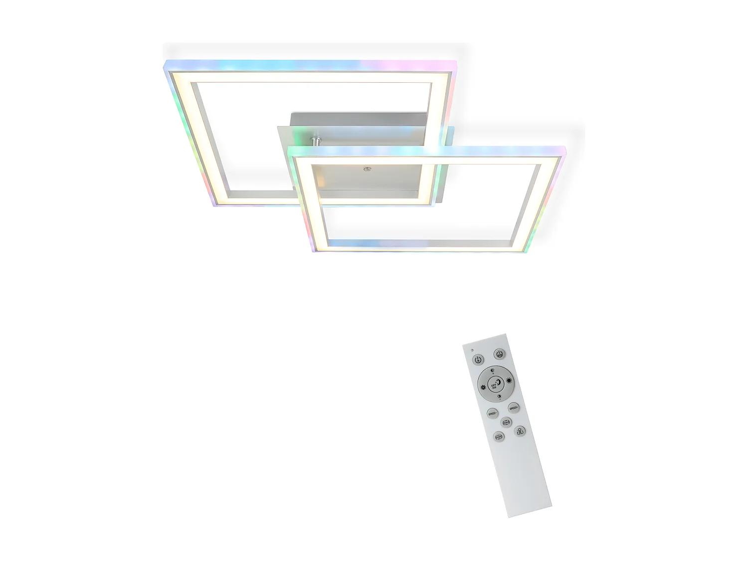 NETTLIFE Plafonnier LED Lampe de Chambre à Coucher RVB à Changement de Couleur Lampe à intensité Variable Moderne avec télécommande 35 W Salon