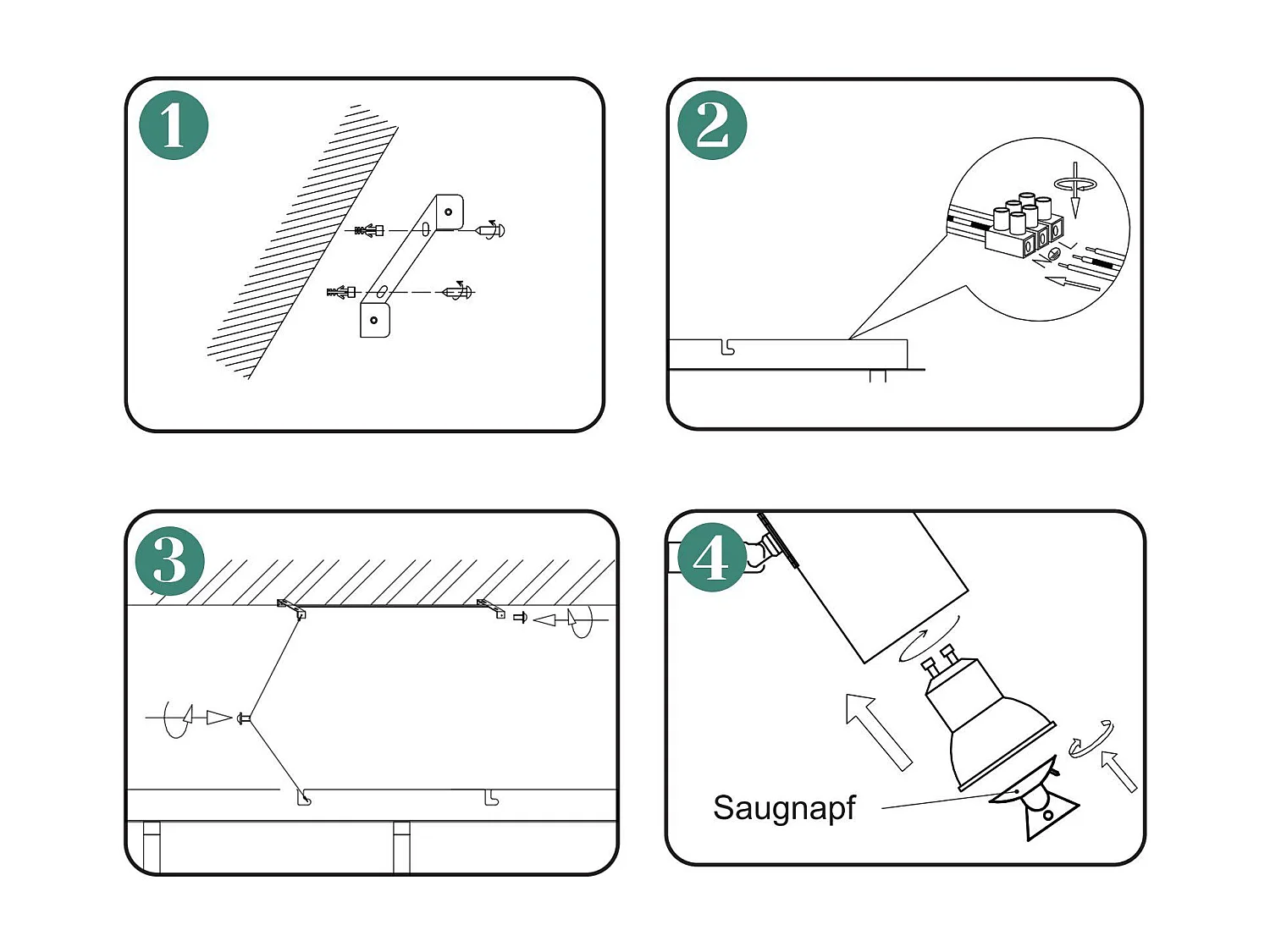 NETTLIFE Opbouwspot rechthoekig nikkel 3-lichts GU10 Fitting  330° draaibar Plafondspot L 47cm  Plafondlamp voor Woonkamer Hal Keuken Zonder Lichtborn Max.25W