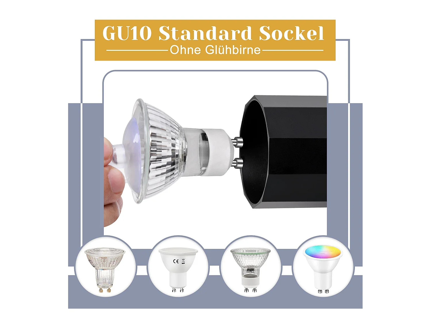 NETTLIFE Spot mural 1 flamme noir - Applique avec interrupteur métal GU10 Lampe de couloir orientable 350° MAX. 40W