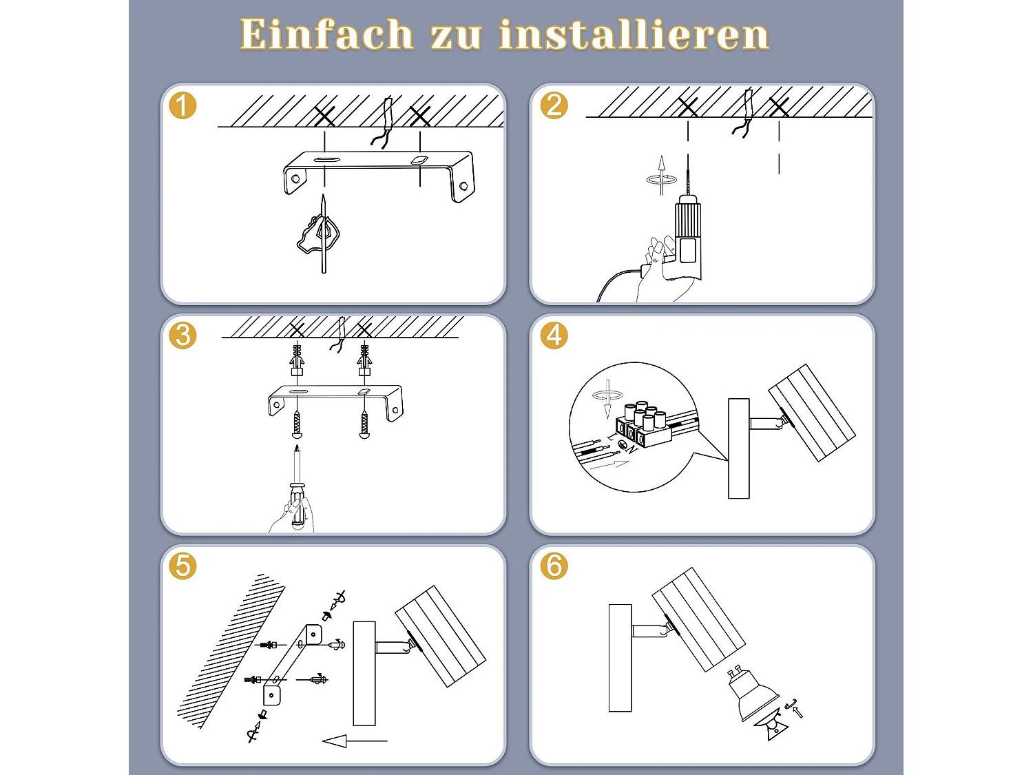 NETTLIFE Spot mural 1 flamme noir - Applique avec interrupteur métal GU10 Lampe de couloir orientable 350° MAX. 40W