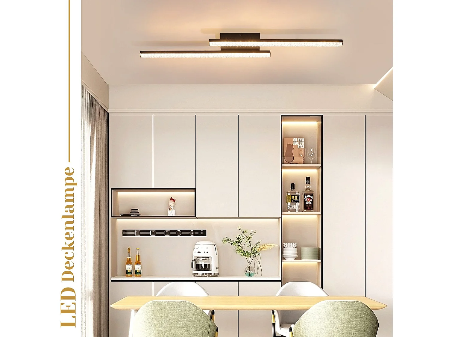 NETTLIFE czarna lampa sufitowa LED 12W nowoczesna kryształowa lampa metalowa ciepłe światło 3000K do sypialni przedpokój kuchnia biuro salon