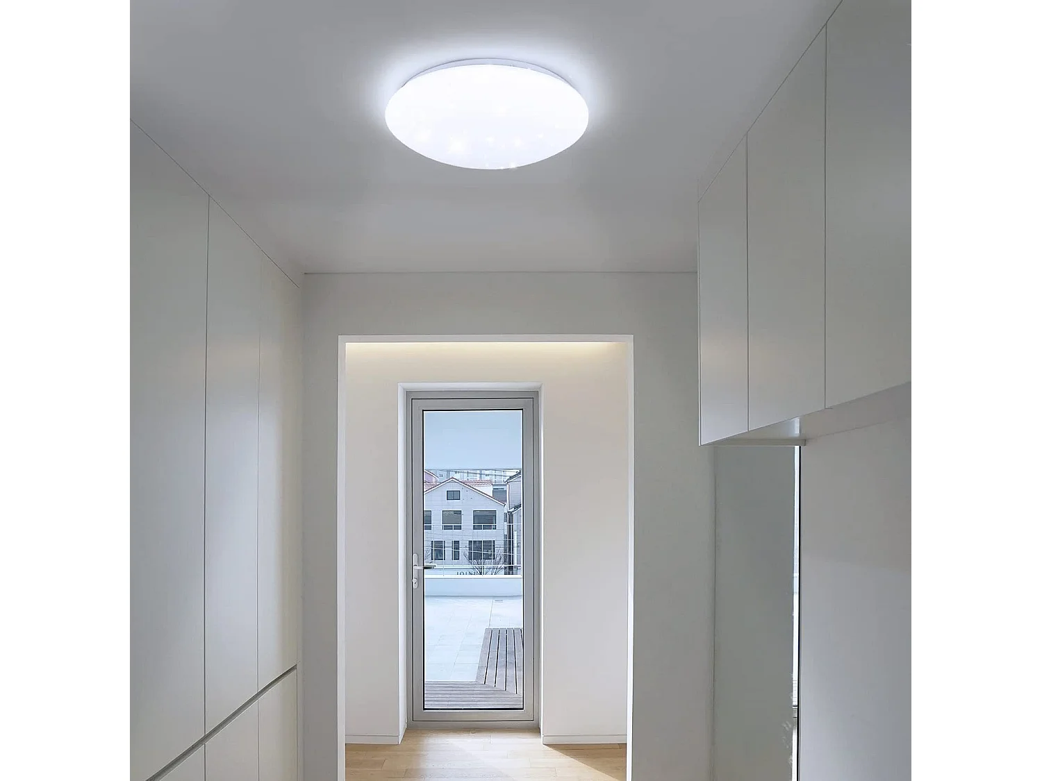 NETTLIFE Lámpara de Techo LED Cielo Estrellado Lámpara de Dormitorio Regulable con Control Remoto 37W Lámpara de Habitación Infantil 28cm para