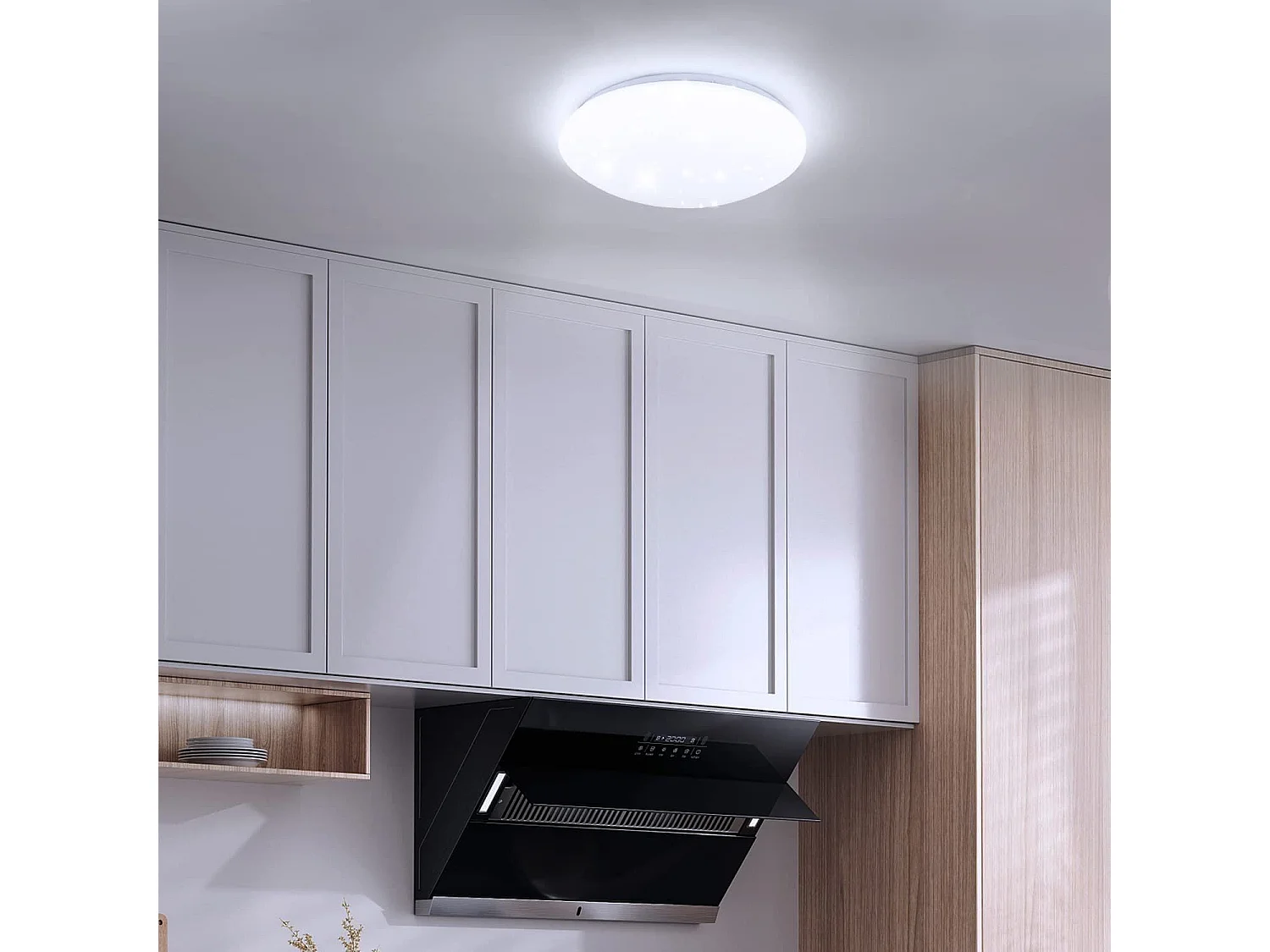 NETTLIFE Lámpara de Techo LED Cielo Estrellado Lámpara de Dormitorio Regulable con Control Remoto 37W Lámpara de Habitación Infantil 28cm para