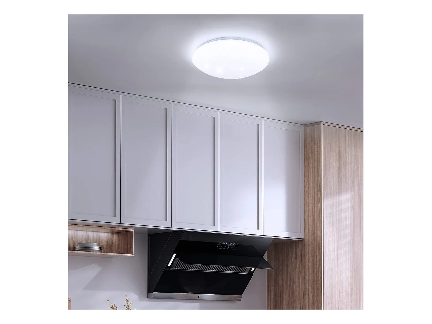NETTLIFE Plafonnier LED Lampe de Chambre à Coucher Ciel Étoilé Intensité Variable avec Télécommande 37 W Lampe de Chambre d'Enfant 28 cm pour Salon
