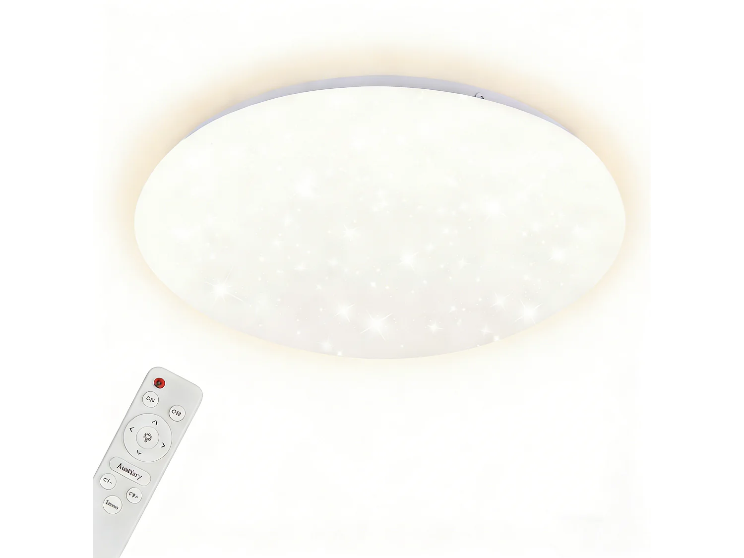 NETTLIFE Plafonnier LED Lampe de Chambre à Coucher Ciel Étoilé Intensité Variable avec Télécommande 37 W Lampe de Chambre d'Enfant 28 cm pour Salon
