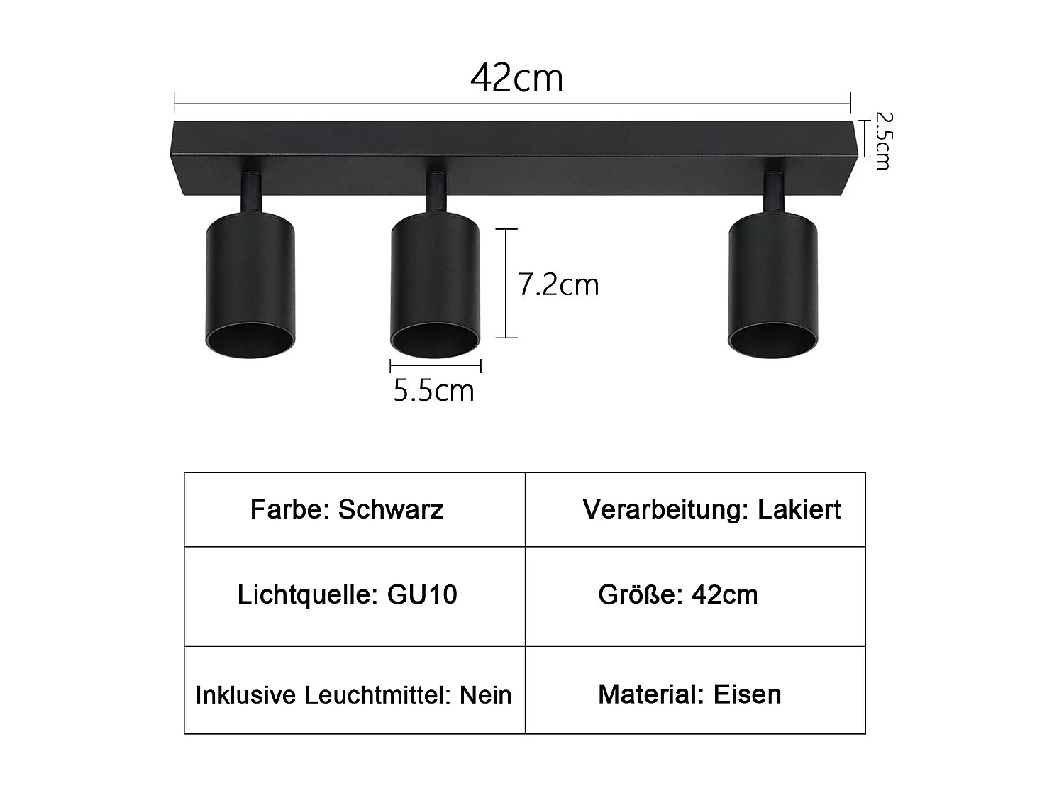 NETTLIFE 3 punkty Max.25W LED Czarny GU10 Lampa sufitowa Obrotowa 350° Nowoczesna lampa do przedpokoju Przemysłowy kinkiet do salonu Sypialnia Kuchnia