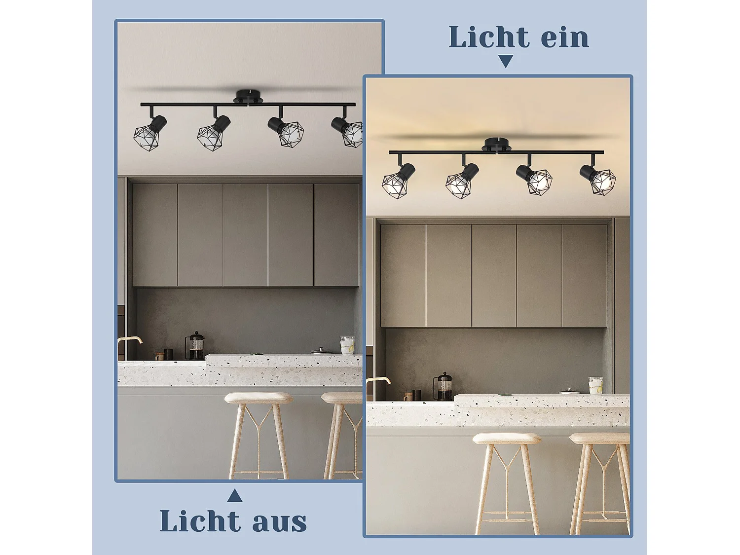 NETTLIFE 4 Czarne reflektory sufitowe Vintage Retro E14 Przemysłowe Obrotowe 350° Metal do wnętrz do salonu Sypialnia dziecięca Kuchnia