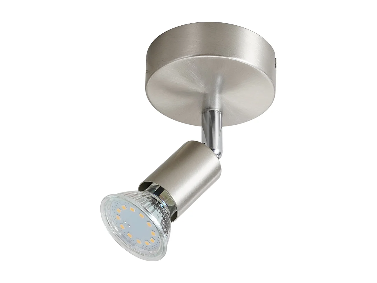 NETTLIFE Spot de Plafond LED Mur Moderne GU10 Pivotant à 330°en Acier Inoxydable pour Salon Chambre (sans Ampoule)