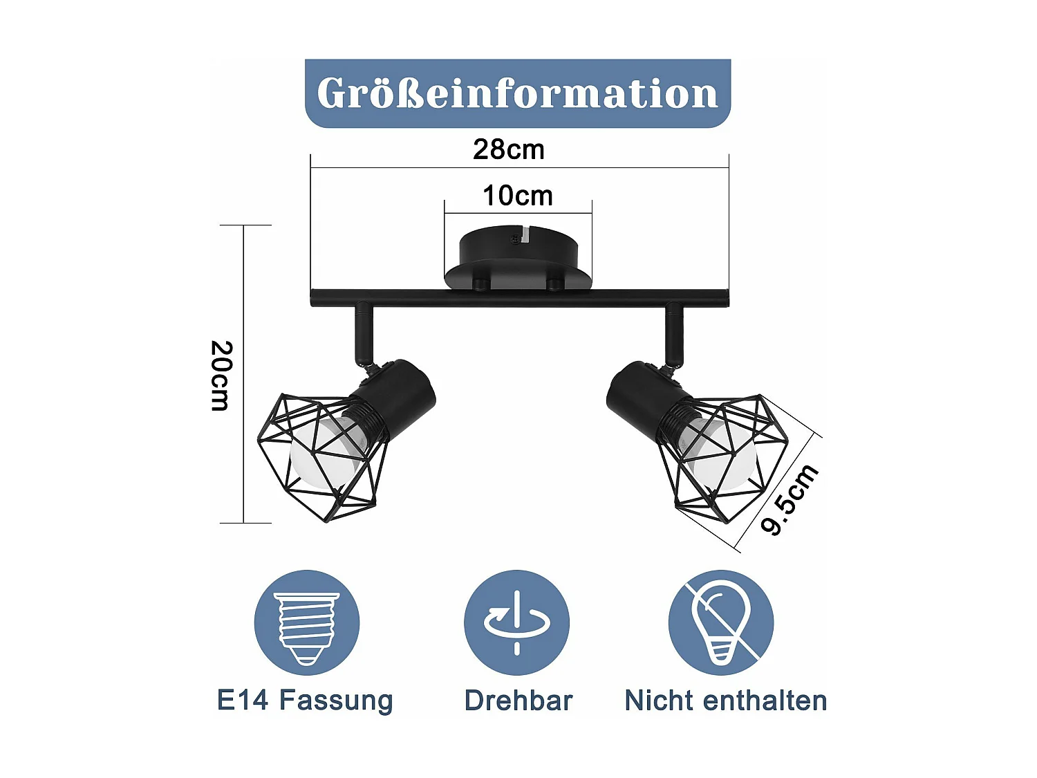 NETTLIFE 2 Vintage Czarne płomienie Reflektory sufitowe E14 Regulowany 350° Przemysłowy Retro do przedpokoju Salon Sypialnia Kuchnia Jadalnia