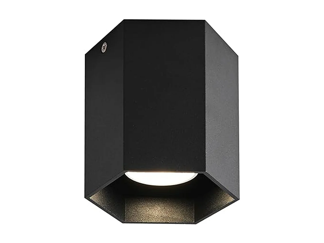 NETTLIFE GU10 Spots Schwarze Deckenleuchte Sechseck Design Strahler Max.40W für Wohnzimmer Flur - Ohne Leuchtmittel