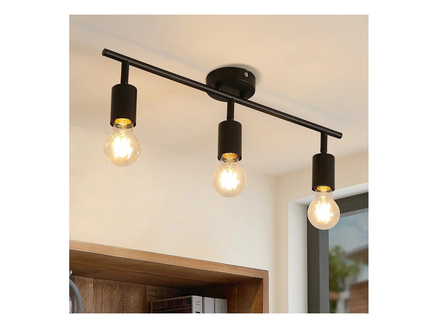 NETTLIFE Opbouwspot E27 - Zwart - Moderne Plafondlamp - 3 lichts - Plafondspot |Opbouwspot - Woonkamer | Slaapkamer | Keuken - L 52cm