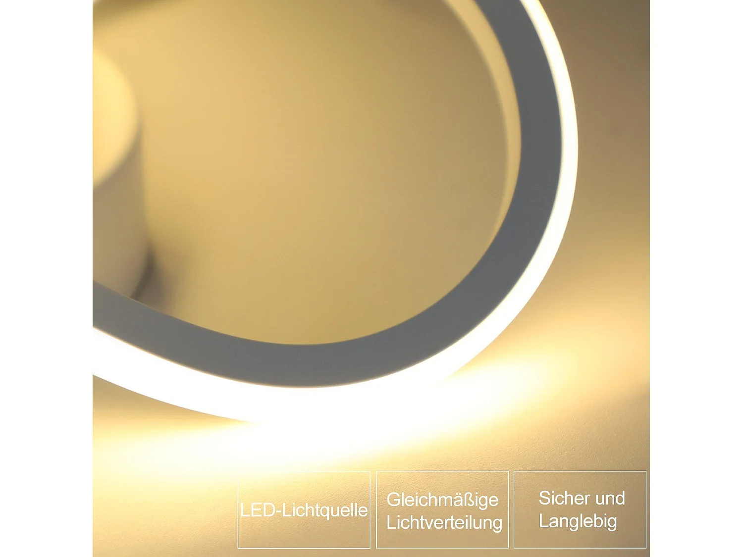 NETTLIFE Plafonnier LED Blanche Moderne 3000K Blanc Chaud Couloir 17W Petite Lampe de Chambre Design Géométrie pour Salon Cuisine