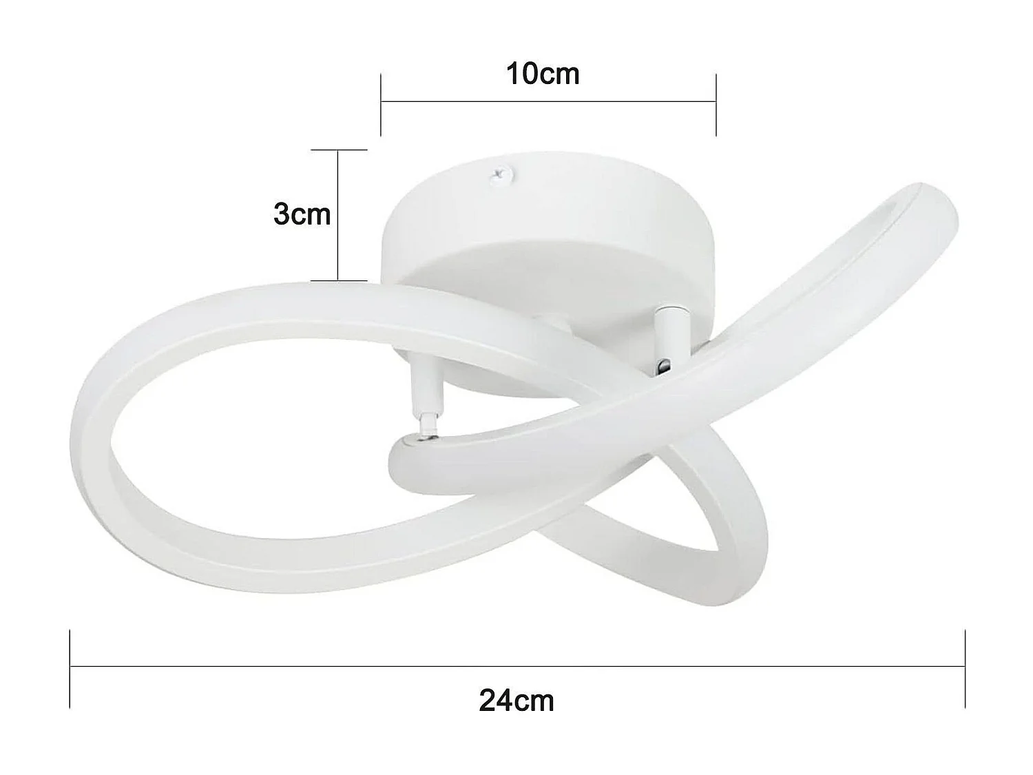 NETTLIFE Plafonnier LED Blanche Moderne 3000K Blanc Chaud Couloir 17W Petite Lampe de Chambre Design Géométrie pour Salon Cuisine