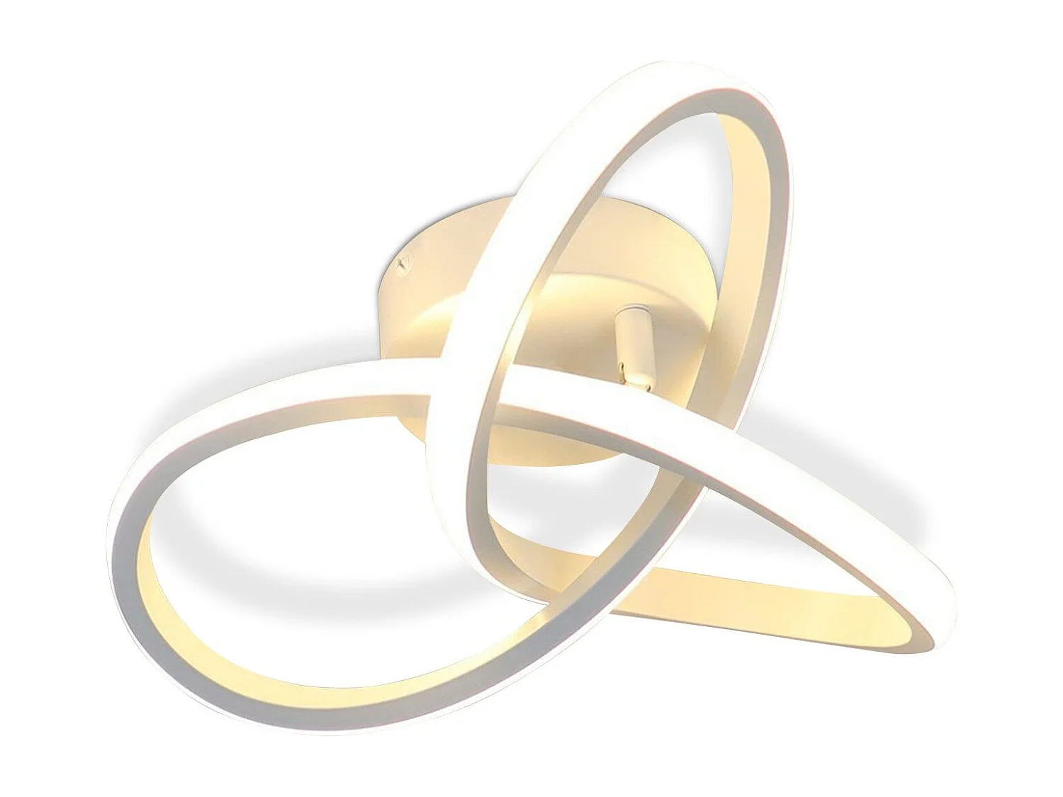 NETTLIFE Plafonnier LED Blanche Moderne 3000K Blanc Chaud Couloir 17W Petite Lampe de Chambre Design Géométrie pour Salon Cuisine