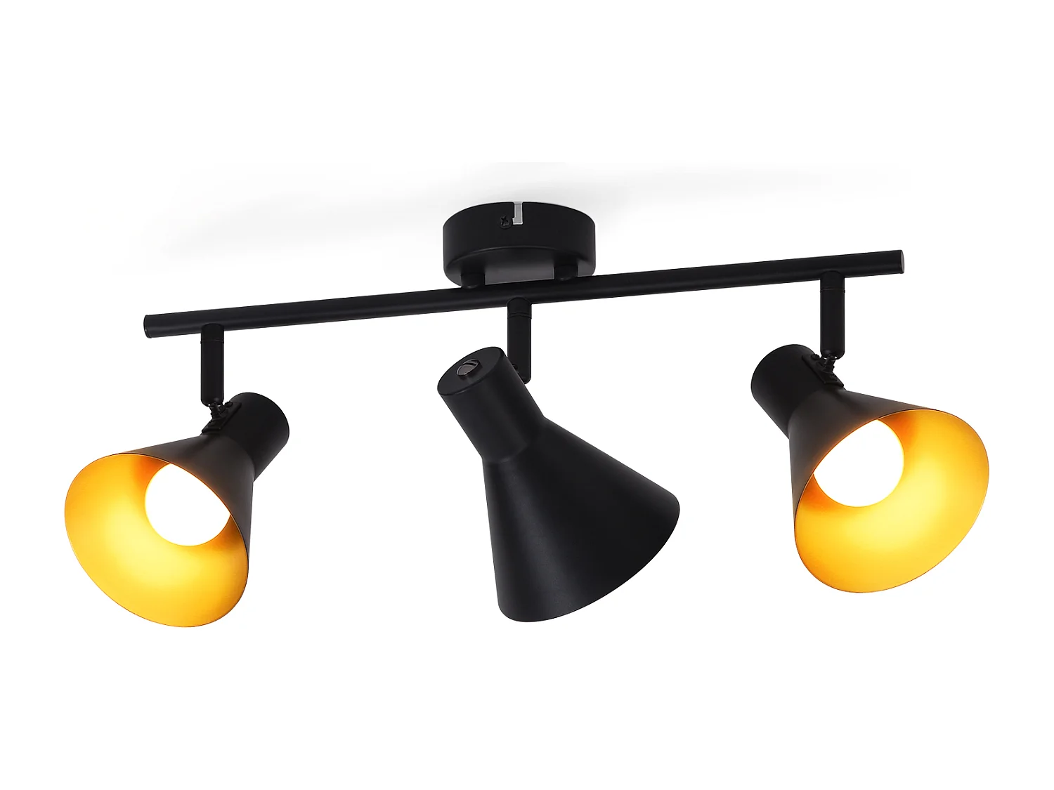 NETTLIFE 3 Spots de plafond cuisine noir vintage E14 pivotant à 350°spot industriel en métal pour salon chambre bureau couloir