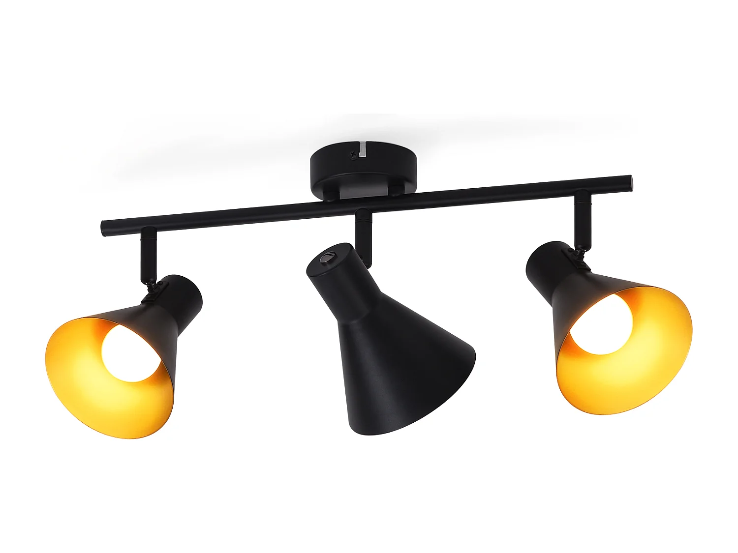 NETTLIFE 3 Spots de plafond cuisine noir vintage E14 pivotant à 350°spot industriel en métal pour salon chambre bureau couloir