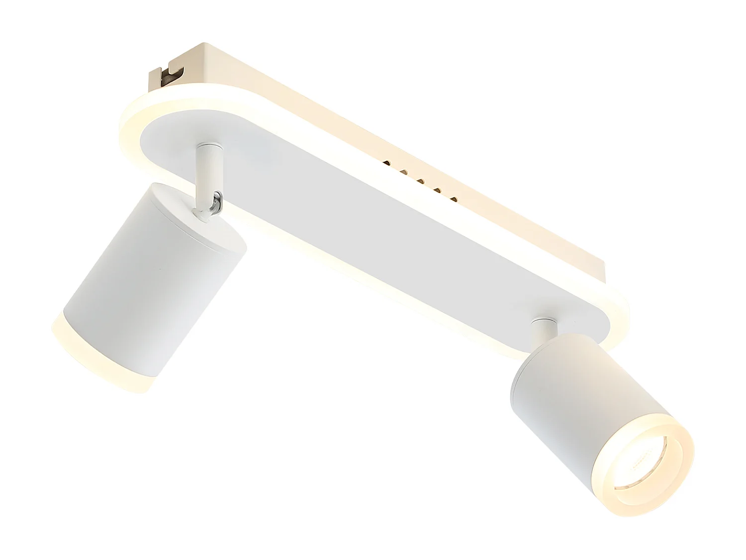 NETTLIFE 2 spots de plafond LED blanc chaud GU10 en métal orientables à 330° pour chambre couloir salle à manger cuisine salon