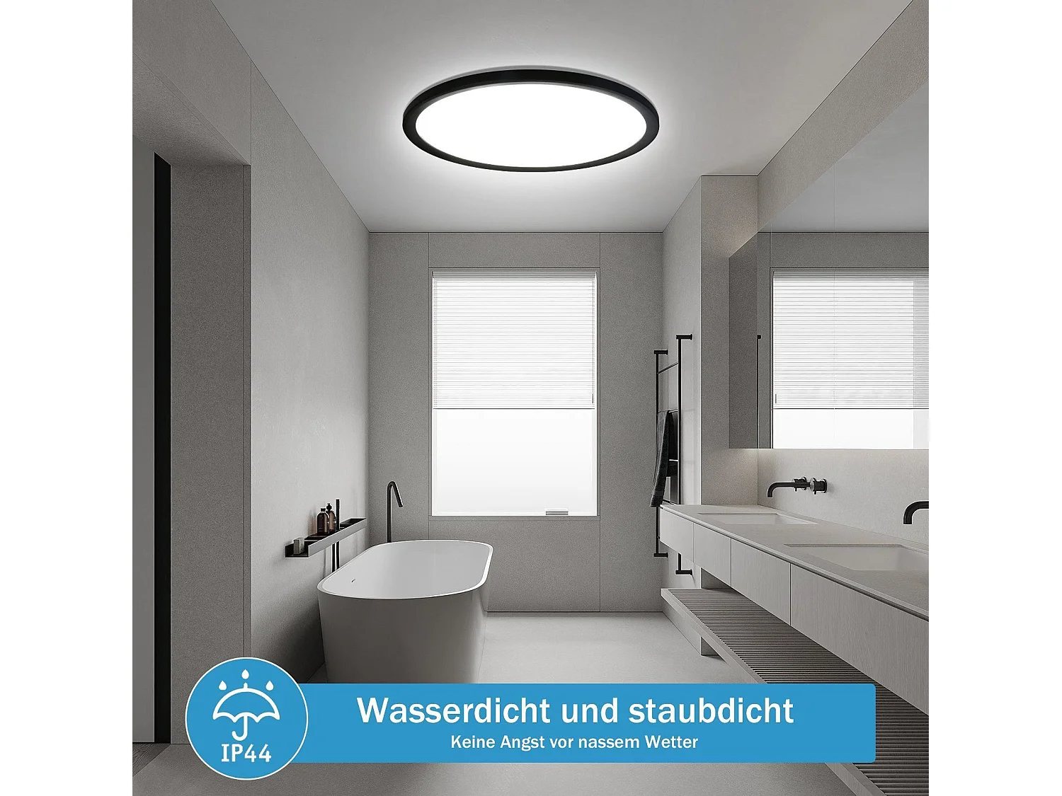 NETTLIFE Weiße LED-Deckenleuchte, 30 cm, RGB, mit Fernbedienung, 28 W, runde Farbwechsel-Badezimmerlampe für Schlafzimmer, Badezimmer, Küche