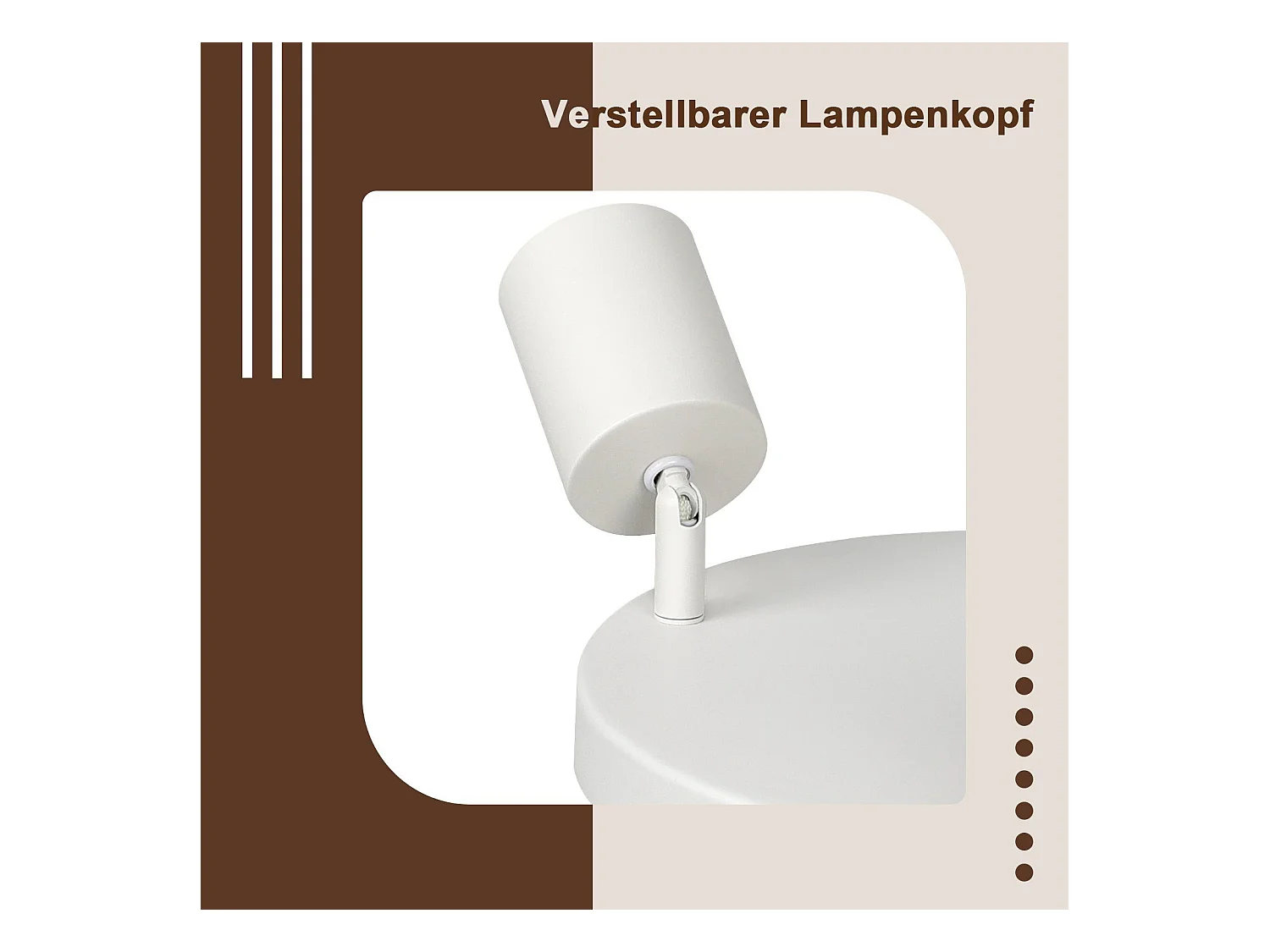 3 weiße runde Gu10-Deckenstrahler aus Metall, verstellbar, Design, für Flur, Wohnzimmer, Schlafzimmer, Küche