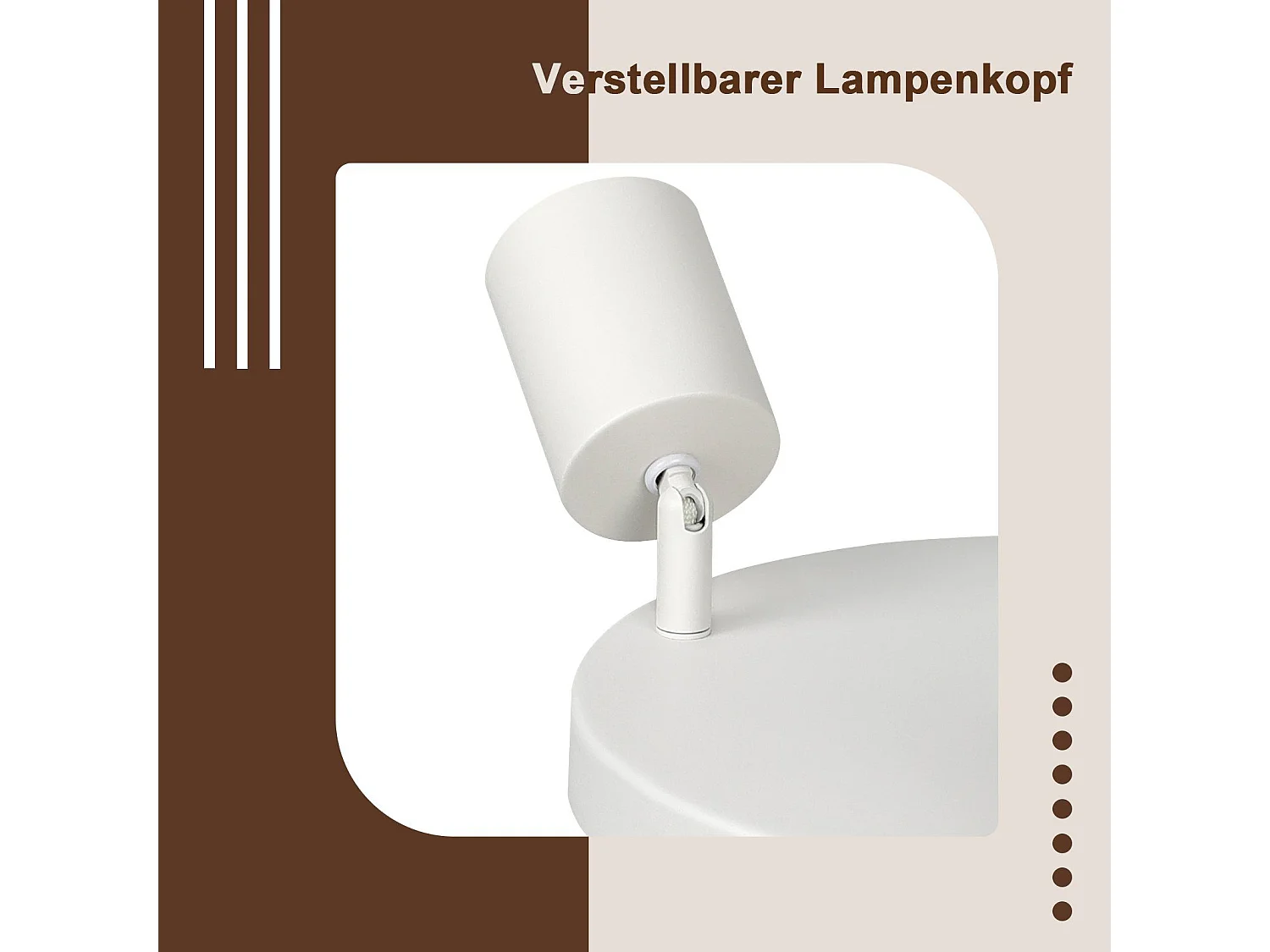 NETTLIFE 3 Spots de plafond couloir salon blanc rond GU10 en métal orientables design pour chambre cuisine