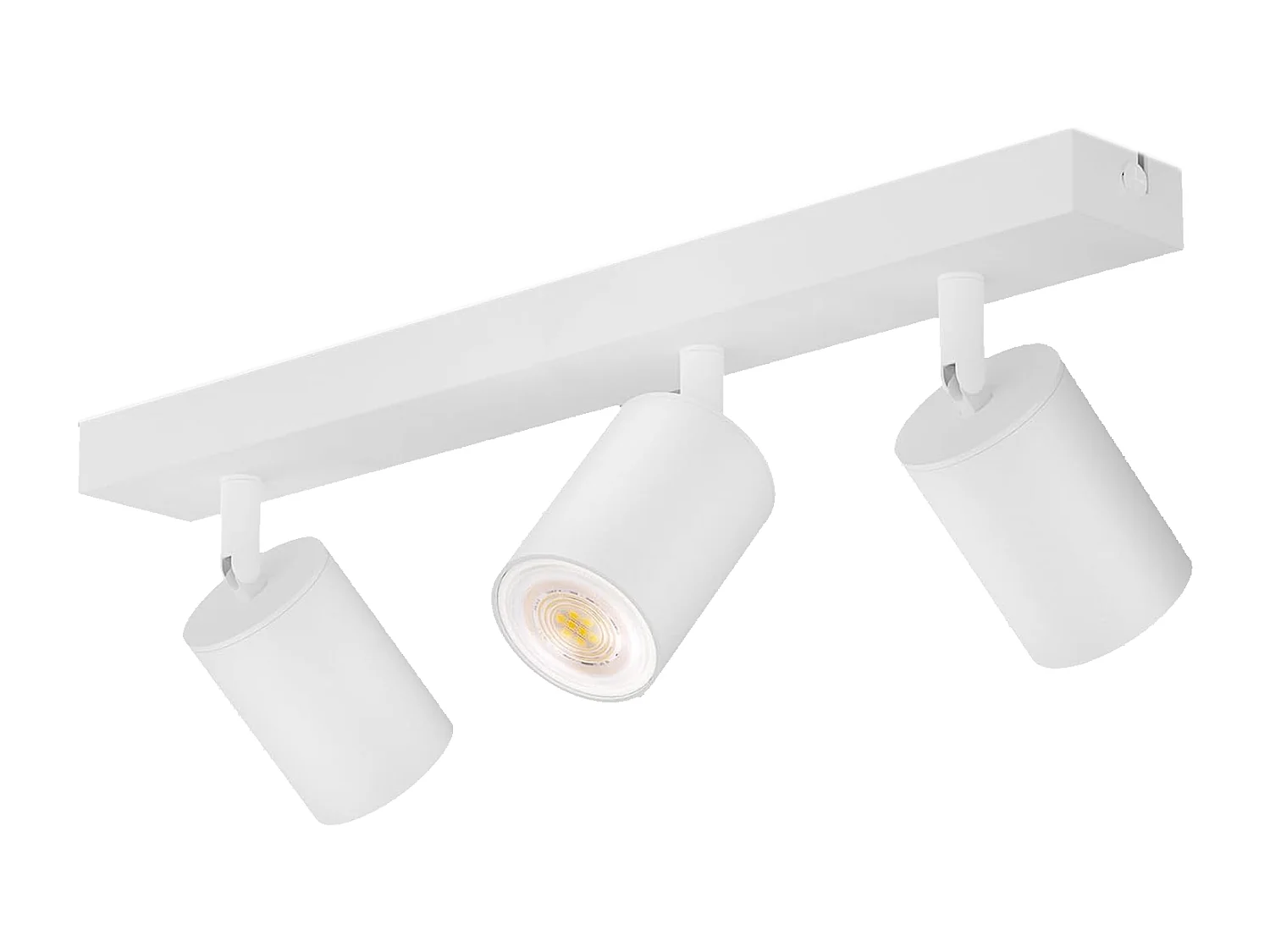 NETTLIFE 3 Spots Max.25w GU10 Plafond Blanc Pivotant à 350° Lampe de Couloir Moderne Applique Murale Industrielle pour Salon Chambre Cuisine