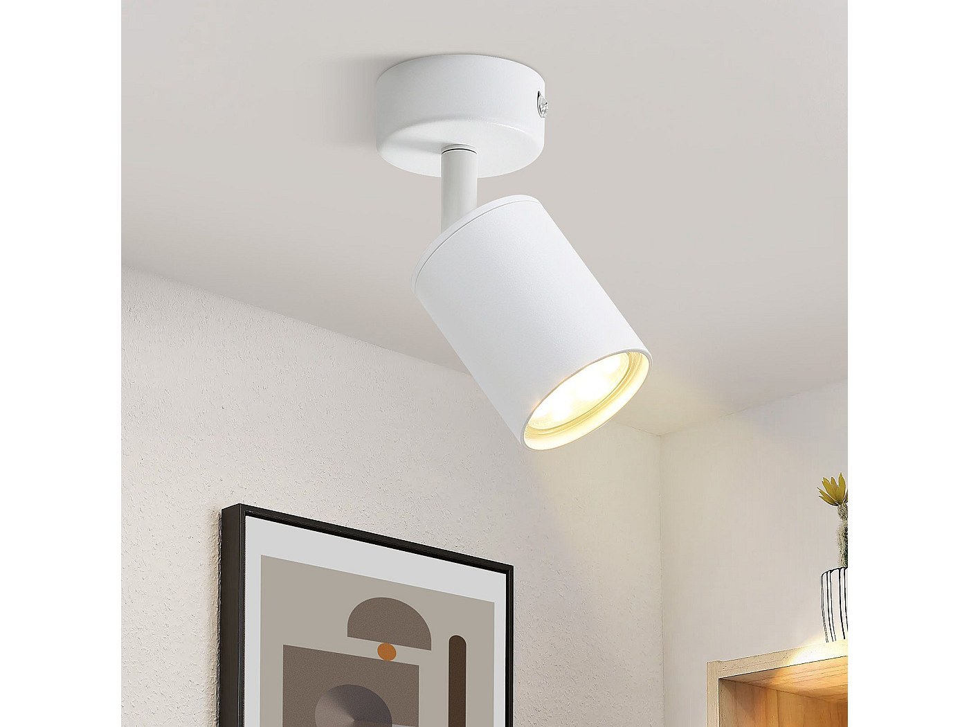 Spot LED Pivotant Blanc GU10 – Pour Plafond Ou Applique, IP20, 230V, Moderne En Métal