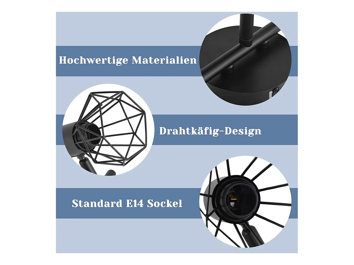 NETTLIFE 3 Spots de plafond noir E14 rétro orientables à 350° industriel en métal pour chambre salon bureau couloir cuisine Sans ampoules