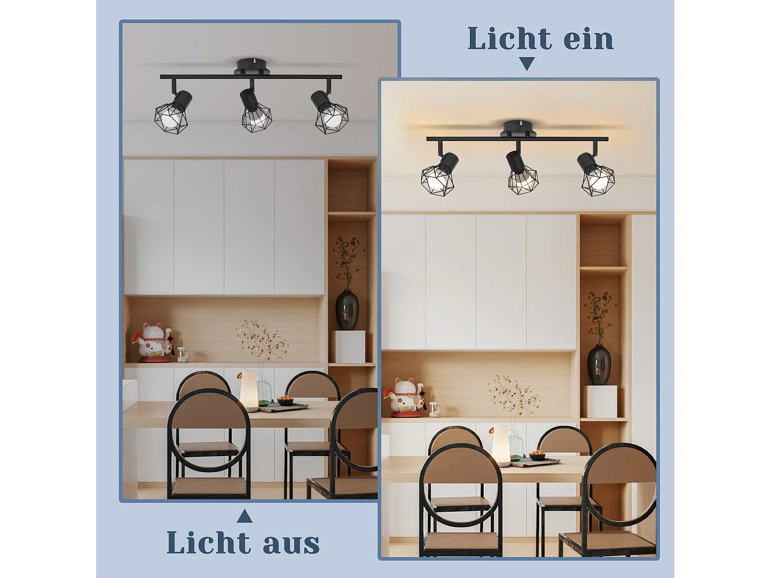 NETTLIFE 3 Spots de plafond noir E14 rétro orientables à 350° industriel en métal pour chambre salon bureau couloir cuisine Sans ampoules