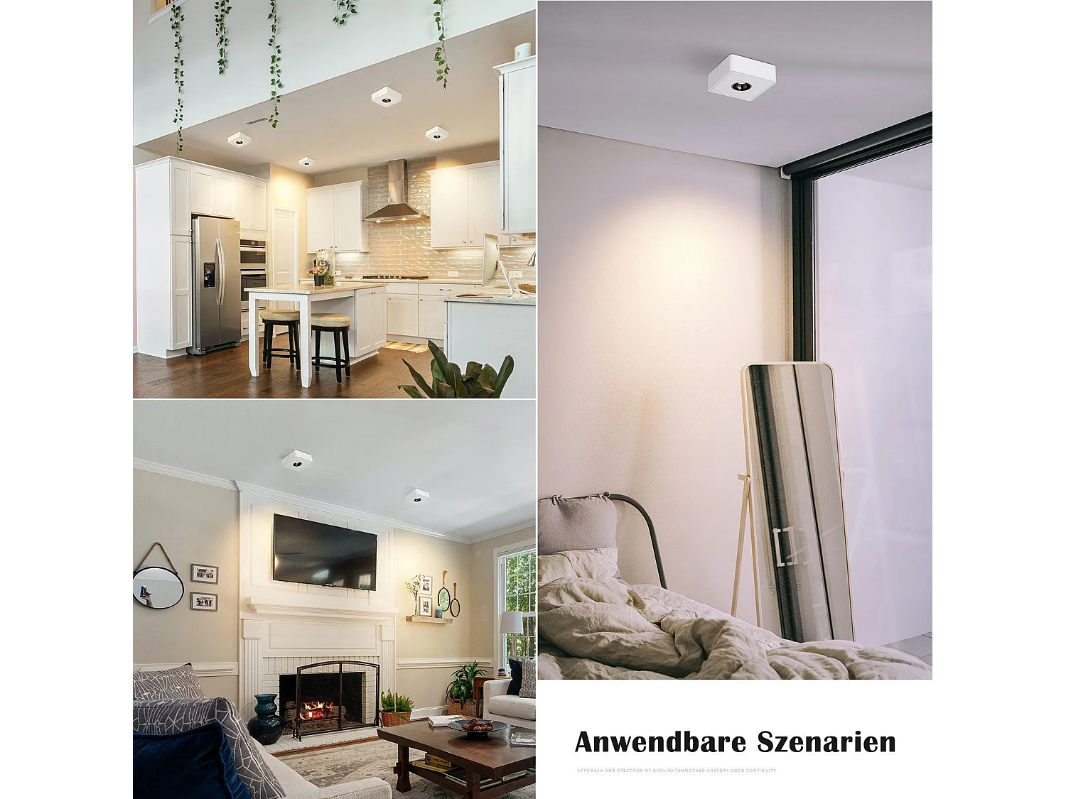 NETTLIFE Opbouwspot LED 1-Lichts vierkant wit 7W Moderne Plafondlamp 3000K Warm Wit Licht Metaal Plafondspot voor Keuken | Slaapkamer | Hal | WoonkamerL 13.2cm