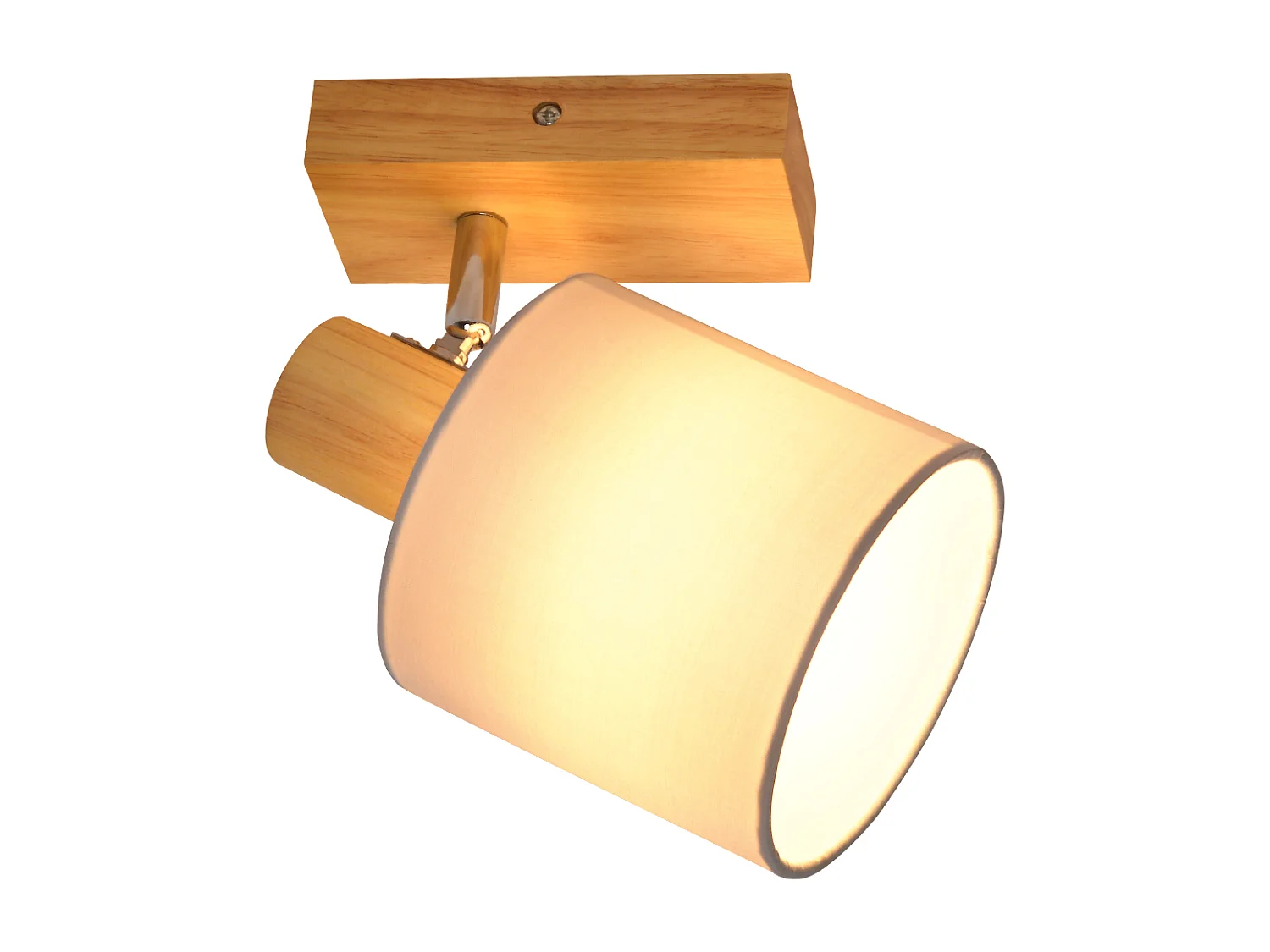 NETTLIFE Spot de Plafond Couloir Mural Moderne en Bois Pivotant à 350° E14 MAX.40W pour Salon Chambre Cuisine (sans Ampoule)