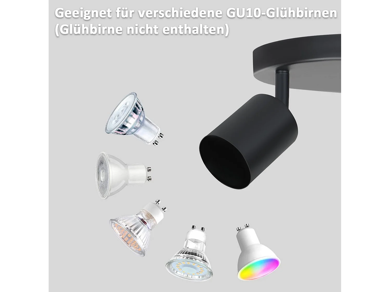 NETTLIFE 3 Spots E14 Pivotant 350° Max.25 W Plafonnier noir Plafonnier vintage en tissu moderne pour salon, chambre à coucher, cuisine, couloir